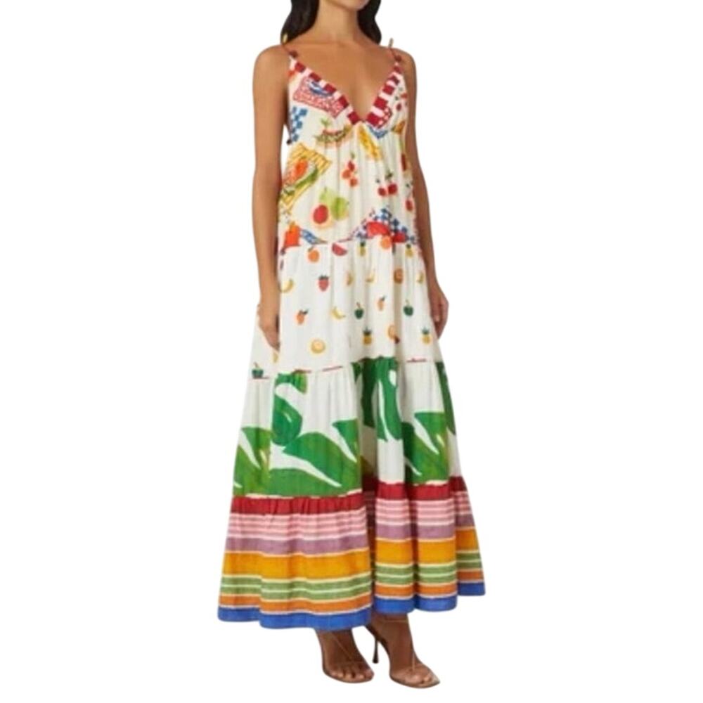 FARM RIO Mixed Picnic Maxi Dress Size XL New with Tag Sold out online - Picture 5 of 16